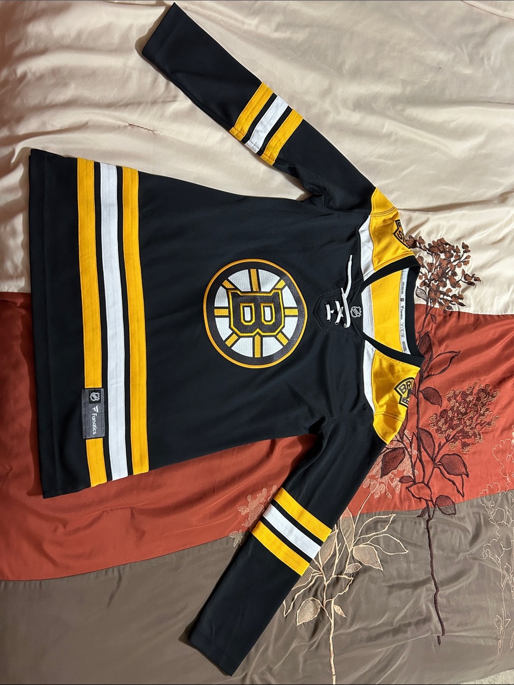 Fanatics Black and Gold Boston Hockey Jersey